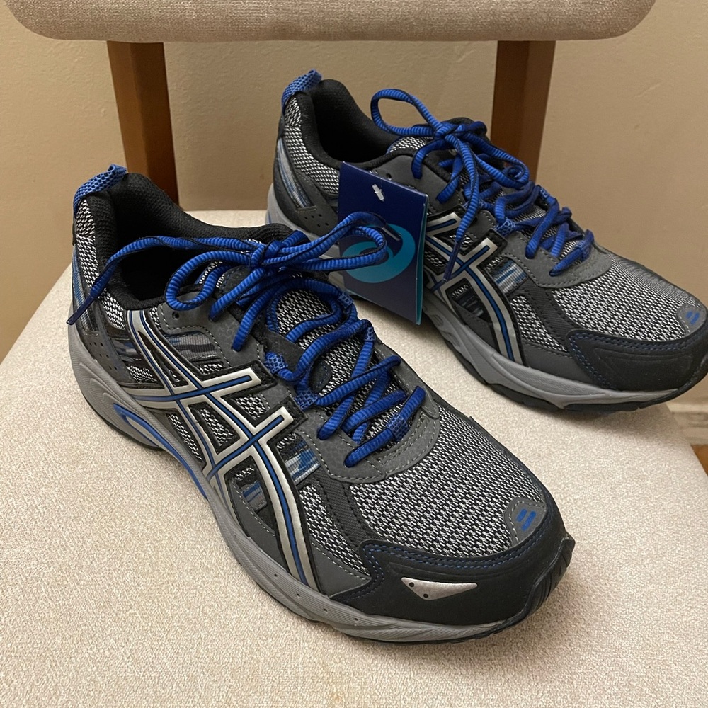 Asics Dynamic Blue and Gray Running Shoes